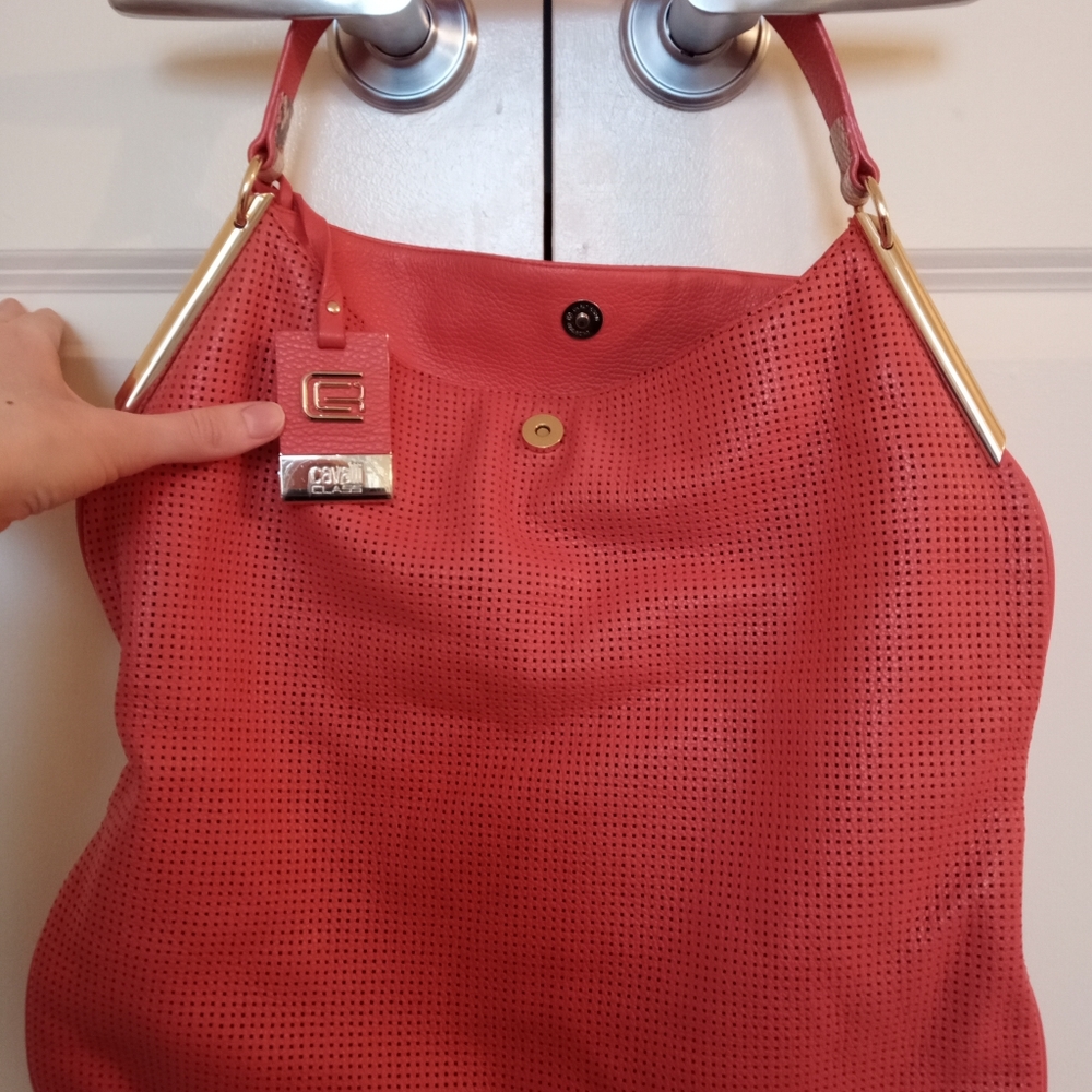 Roberto Cavalli vintage short-handle coral bag